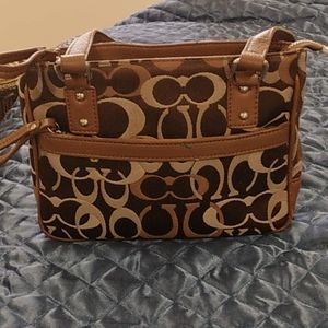 Brown Canvas Handbag